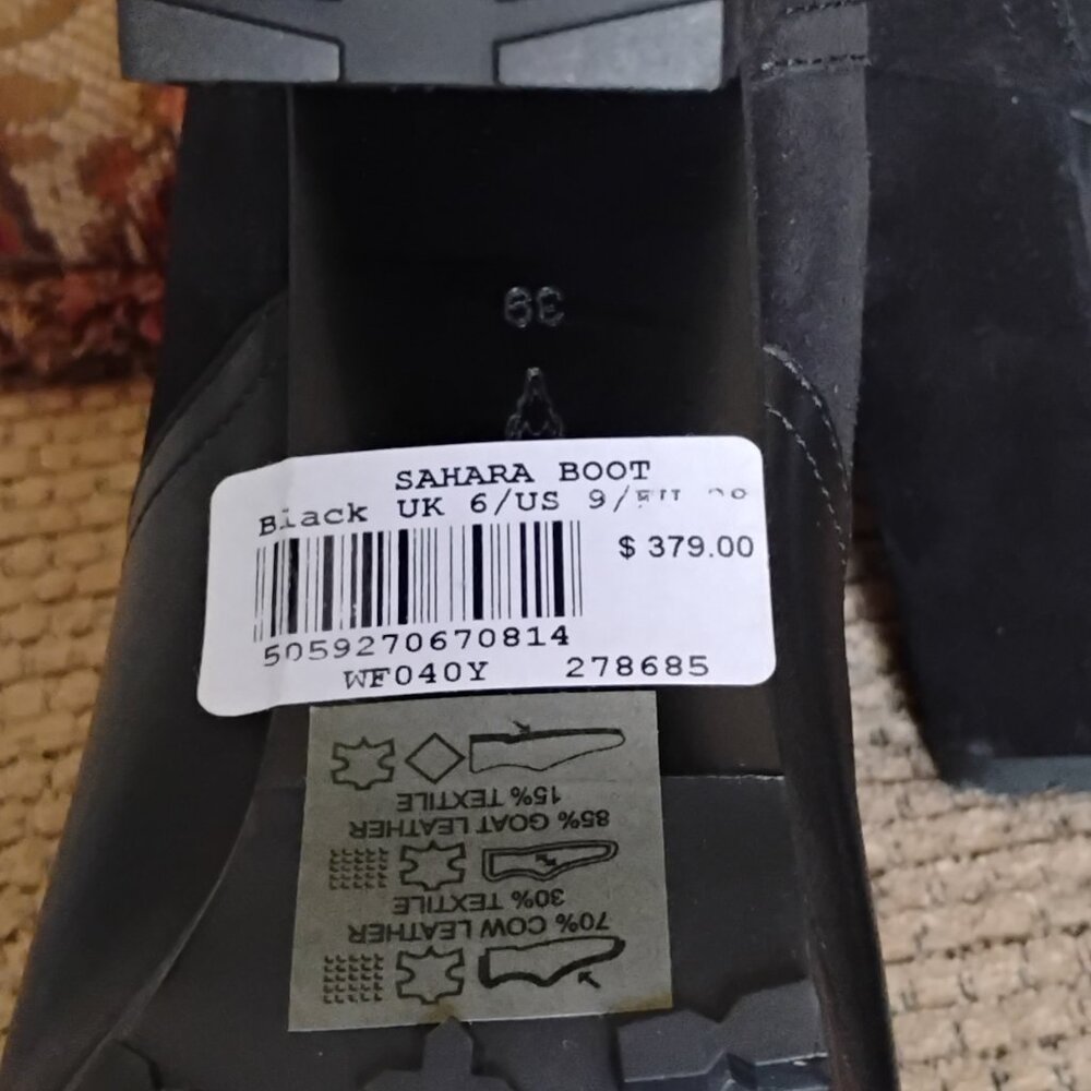 Women's black leather platform booties